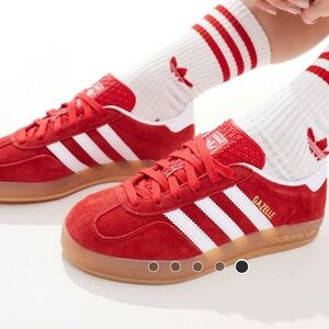 Gazelle red and white sneakers- NWOT